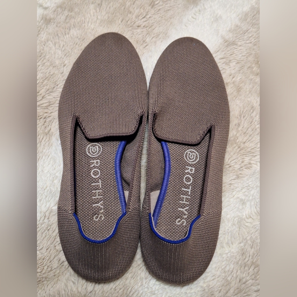 Rothy's The Loafer Flats Women's Size 8 Mocha Brown Round Toe Slip On Shoes